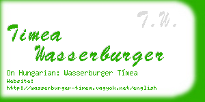 timea wasserburger business card