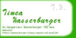 timea wasserburger business card